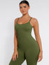 Well-in Vogue High Stretchy Seamless Sling Tummy Control Jumpsuit Removable cup pads